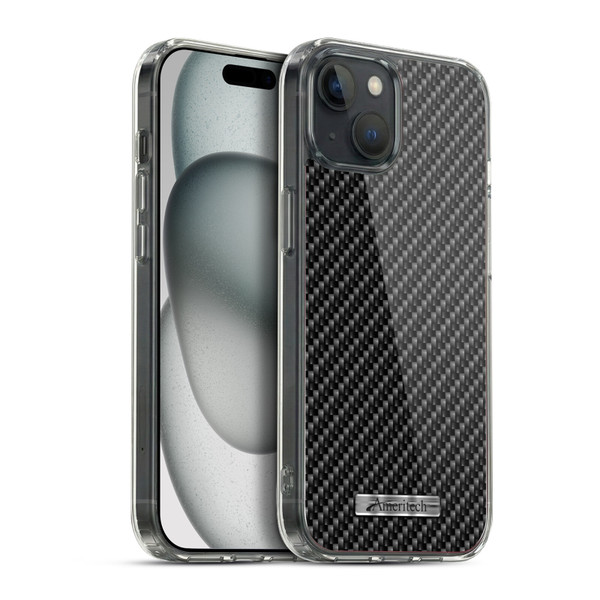 Ameritech Graphics Carbon Fiber Print Soft Gel Case for Apple iPhone 15 Plus & MagSafe