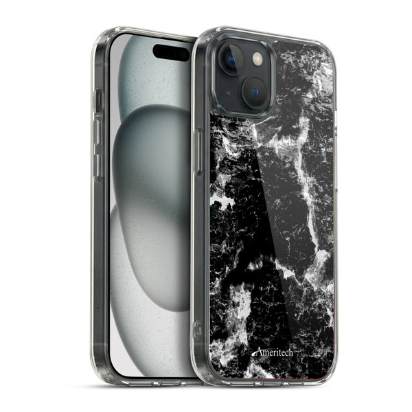 Ameritech Graphics Black Marble Soft Gel Case for Apple iPhone 15 Plus & MagSafe