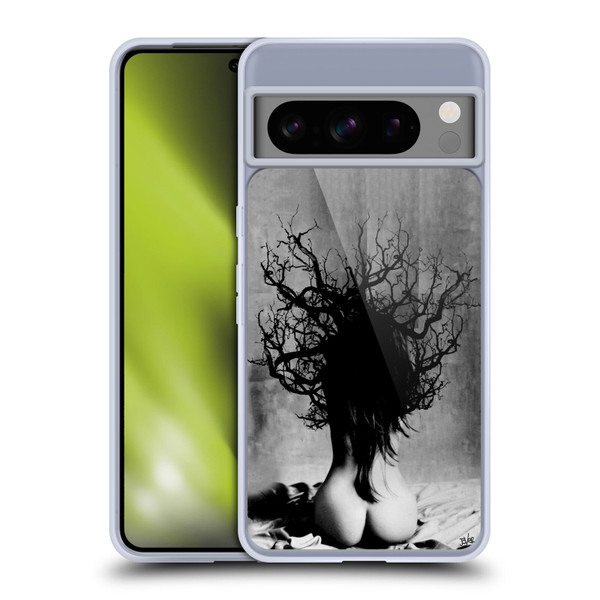 LouiJoverArt Black And White She Oak Soft Gel Case for Google Pixel 8 Pro