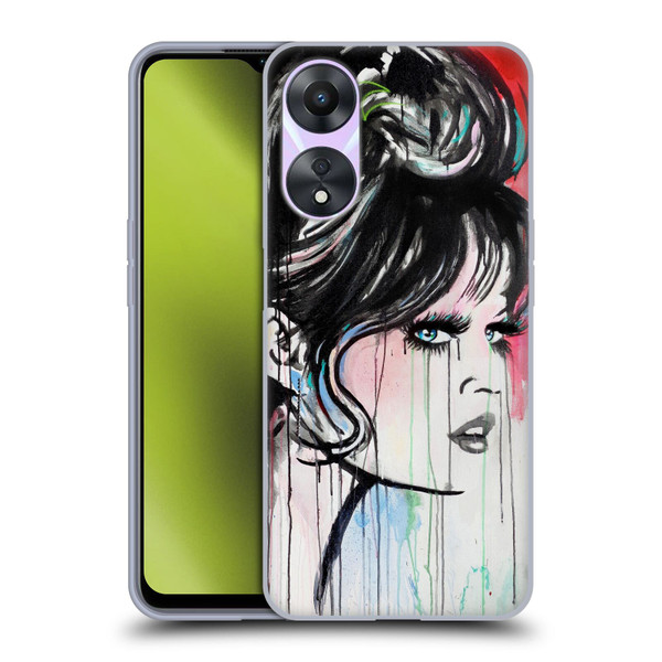 LouiJoverArt Red Ink God Created Woman Soft Gel Case for OPPO A78 5G