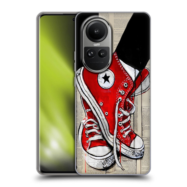 LouiJoverArt Red Ink Shoes Soft Gel Case for OPPO Reno10 5G / Reno10 Pro 5G