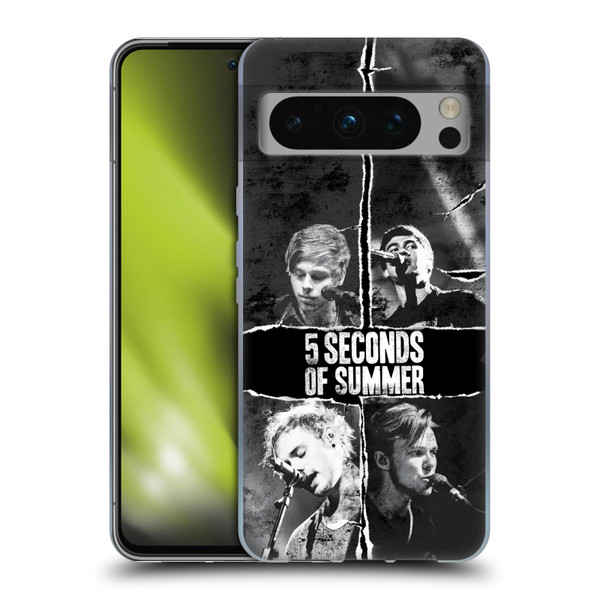 5 Seconds of Summer Posters Torn Papers 2 Soft Gel Case for Google Pixel 8 Pro