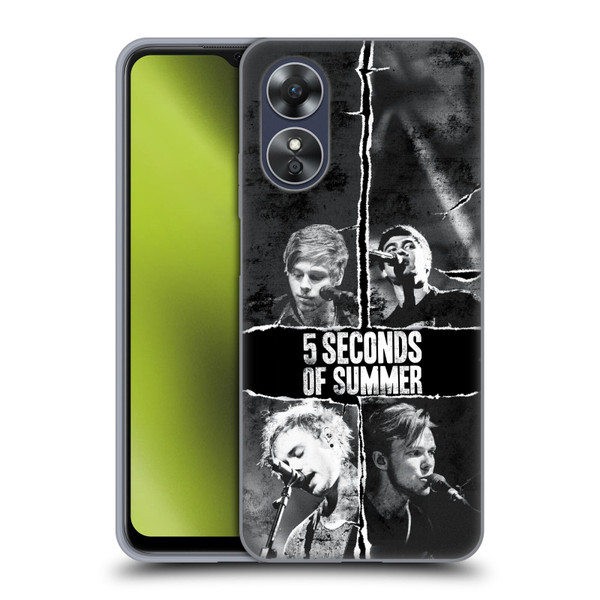 5 Seconds of Summer Posters Torn Papers 2 Soft Gel Case for OPPO A17
