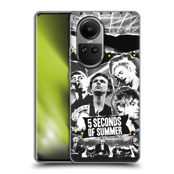 5 Seconds of Summer Posters Torn Papers 1 Soft Gel Case for OPPO Reno10 5G / Reno10 Pro 5G