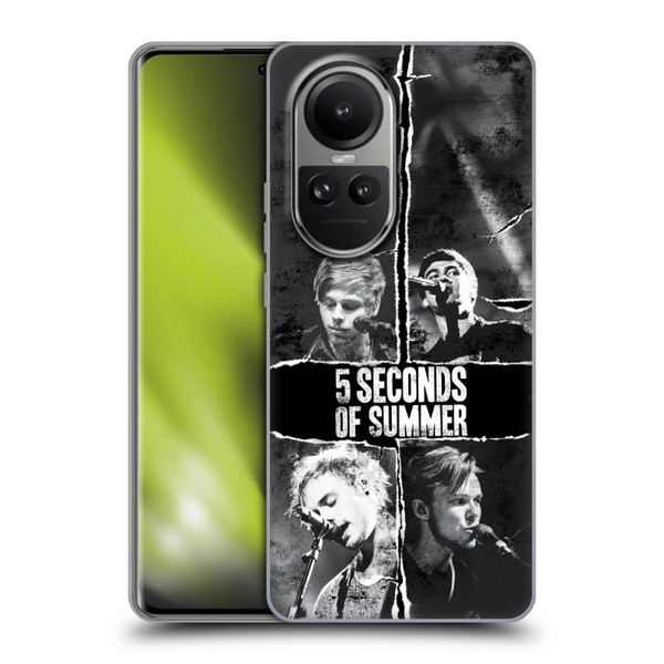5 Seconds of Summer Posters Torn Papers 2 Soft Gel Case for OPPO Reno10 5G / Reno10 Pro 5G