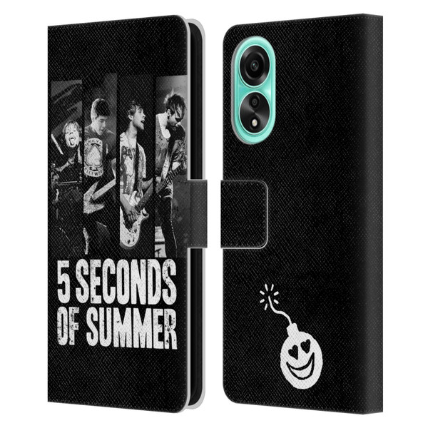 5 Seconds of Summer Posters Strips Leather Book Wallet Case Cover For OPPO A78 4G