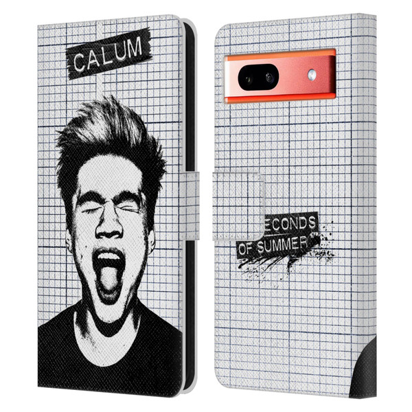 5 Seconds of Summer Solos Grained Calum Leather Book Wallet Case Cover For Google Pixel 7a