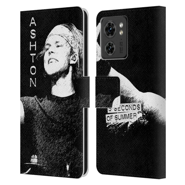 5 Seconds of Summer Solos BW Ashton Leather Book Wallet Case Cover For Motorola Moto Edge 40