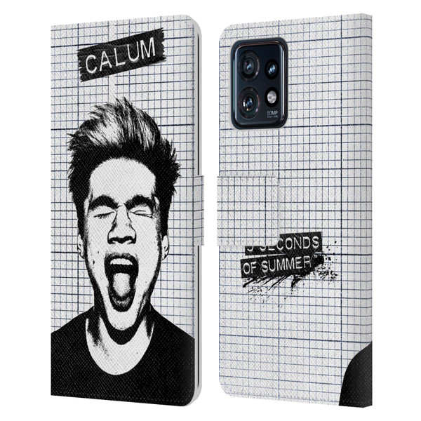 5 Seconds of Summer Solos Grained Calum Leather Book Wallet Case Cover For Motorola Moto Edge 40 Pro