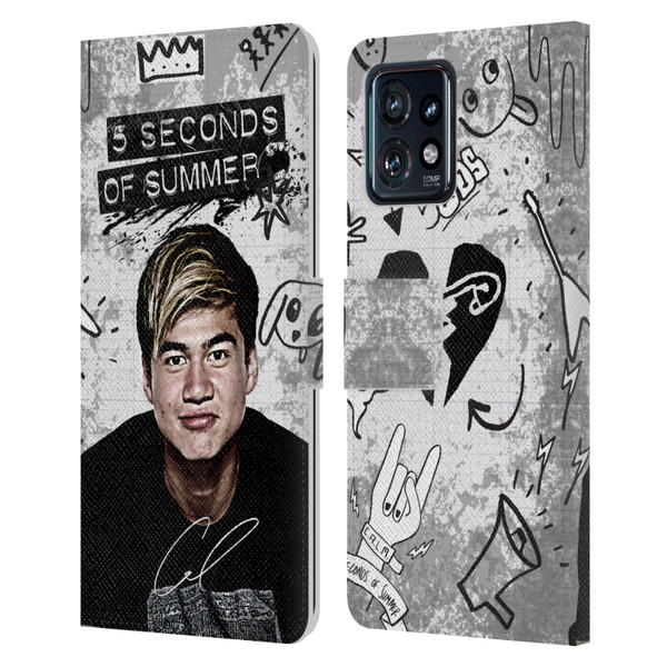 5 Seconds of Summer Solos Vandal Calum Leather Book Wallet Case Cover For Motorola Moto Edge 40 Pro