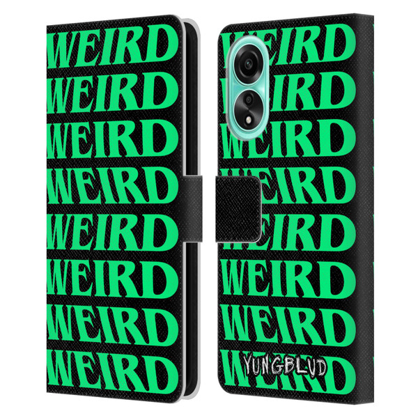 Yungblud Graphics Weird! Text Leather Book Wallet Case Cover For OPPO A78 4G