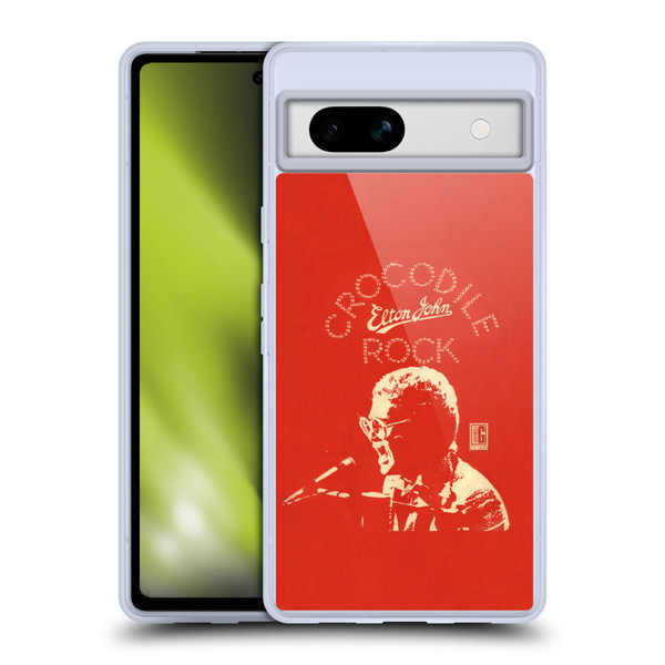 Elton John Artwork Crocodile Rock Single Soft Gel Case for Google Pixel 7a