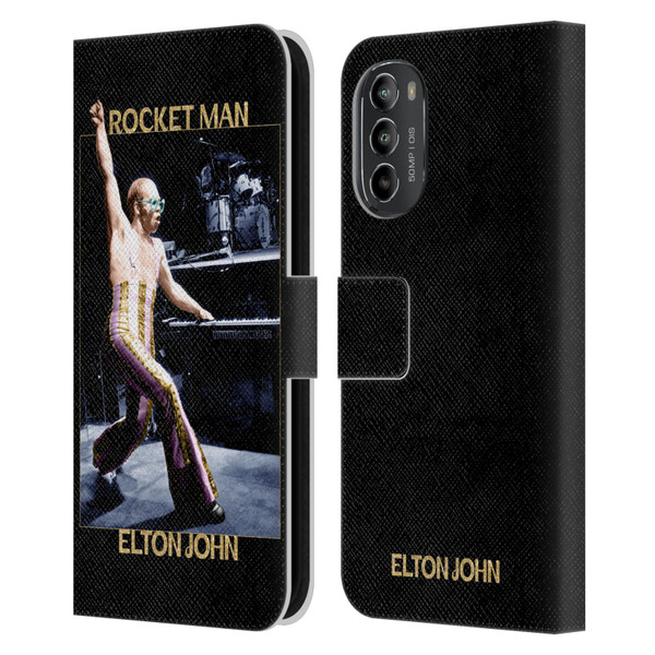Elton John Rocketman Key Art 3 Leather Book Wallet Case Cover For Motorola Moto G82 5G