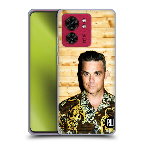 Robbie Williams Calendar Tiger Print Shirt Soft Gel Case for Motorola Moto Edge 40
