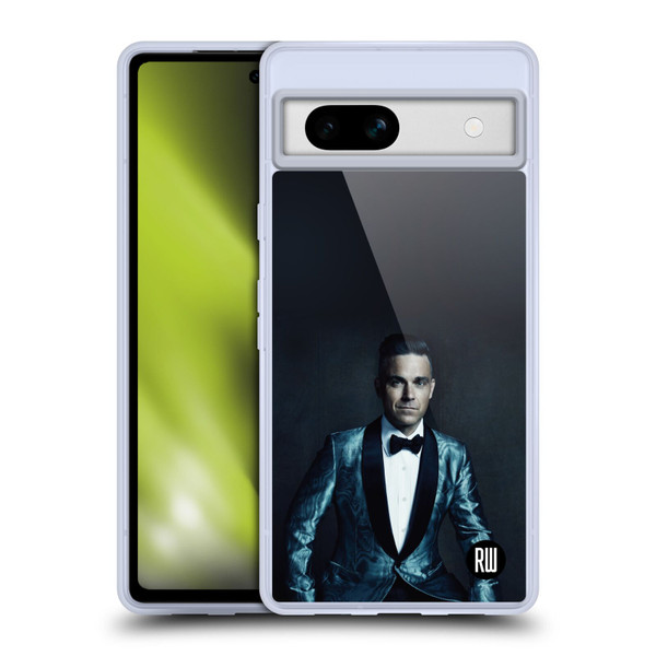 Robbie Williams Calendar Dark Background Soft Gel Case for Google Pixel 7a