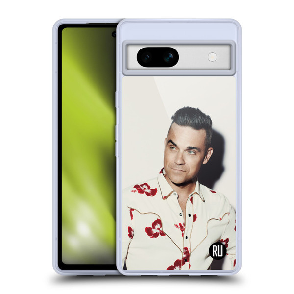 Robbie Williams Calendar Floral Shirt Soft Gel Case for Google Pixel 7a
