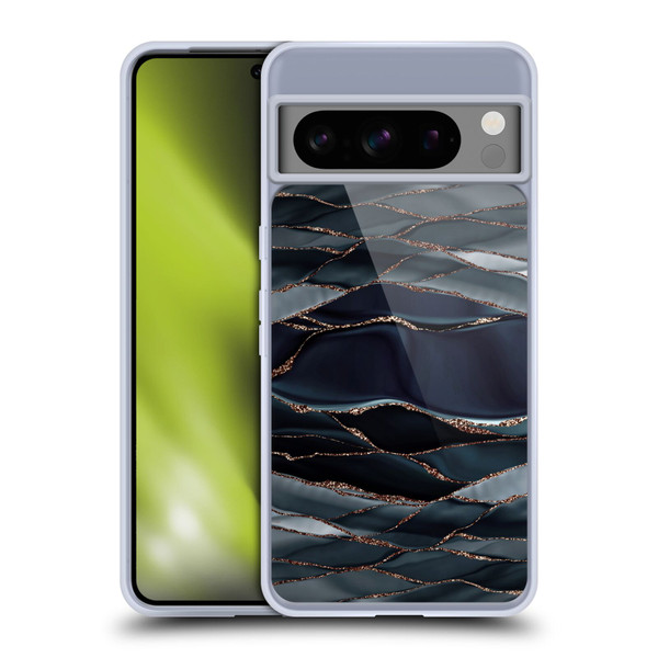 UtArt Dark Night Marble Waves Soft Gel Case for Google Pixel 8 Pro