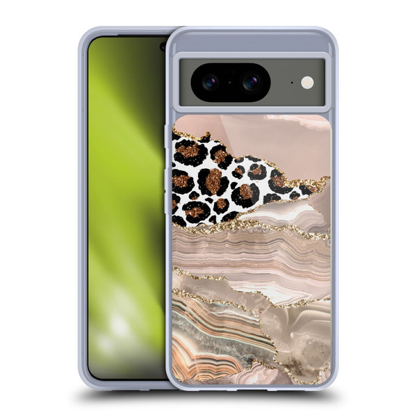 UtArt Wild Cat Marble Cheetah Waves Soft Gel Case for Google Pixel 8