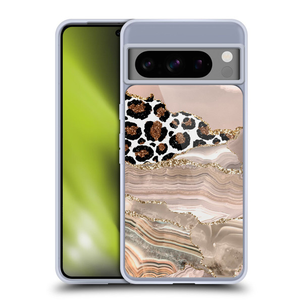 UtArt Wild Cat Marble Cheetah Waves Soft Gel Case for Google Pixel 8 Pro