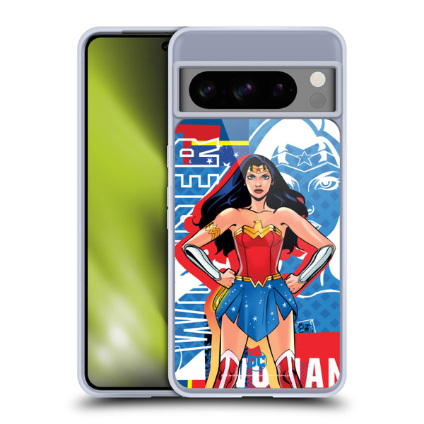 DC Women Core Compositions Wonder Woman Soft Gel Case for Google Pixel 8 Pro