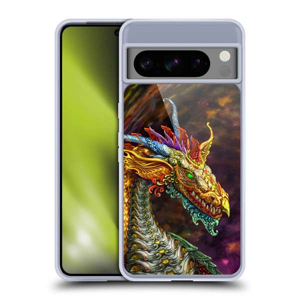 Myles Pinkney Mythical Silver Dragon Soft Gel Case for Google Pixel 8 Pro