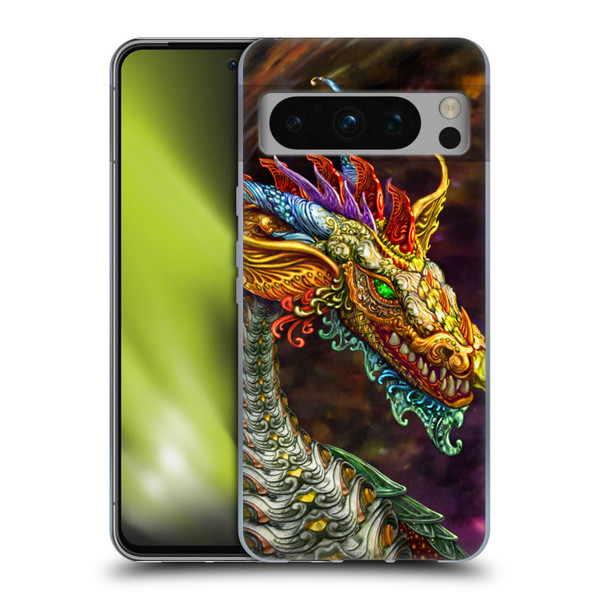 Myles Pinkney Mythical Silver Dragon Soft Gel Case for Google Pixel 8 Pro