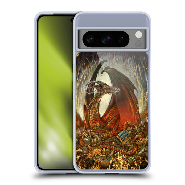Myles Pinkney Mythical Treasure Dragon Soft Gel Case for Google Pixel 8 Pro