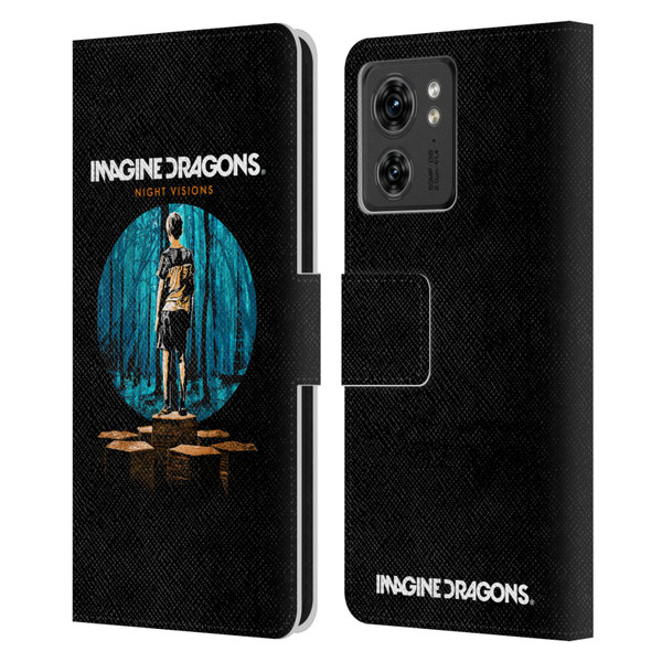 Imagine Dragons Key Art Night Visions Painted Leather Book Wallet Case Cover For Motorola Moto Edge 40