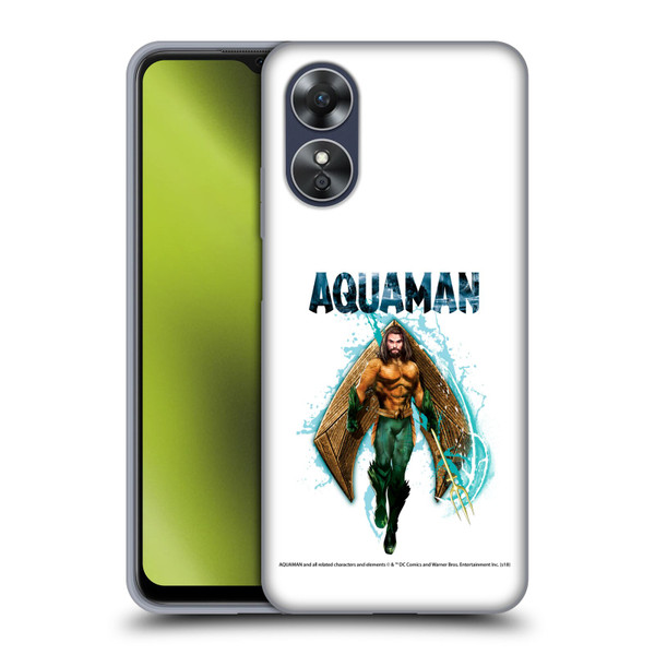 Aquaman Movie Graphics Trident of Atlan 2 Soft Gel Case for OPPO A17