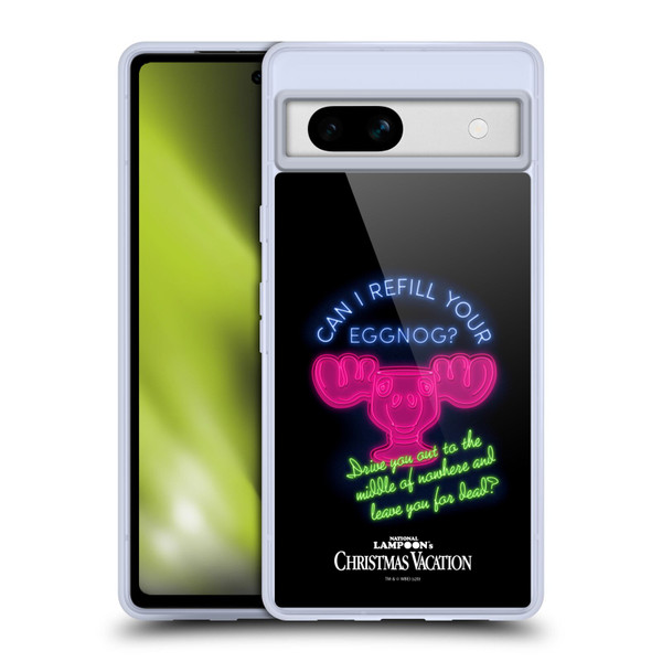 National Lampoon's Christmas Vacation Graphics Eggnog Quote Soft Gel Case for Google Pixel 7a