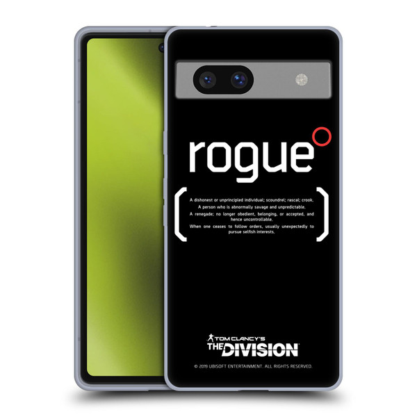 Tom Clancy's The Division Dark Zone Rouge 1 Soft Gel Case for Google Pixel 7a