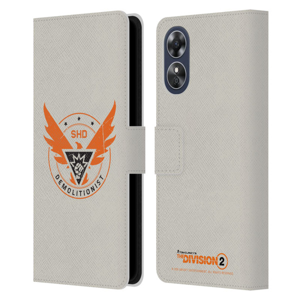 Tom Clancy's The Division 2 Logo Art Demolitionist Leather Book Wallet Case Cover For OPPO A17