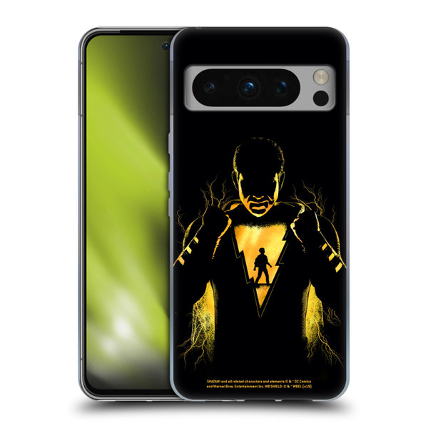 Shazam! 2019 Movie Character Art Lightning Silhouette Soft Gel Case for Google Pixel 8 Pro