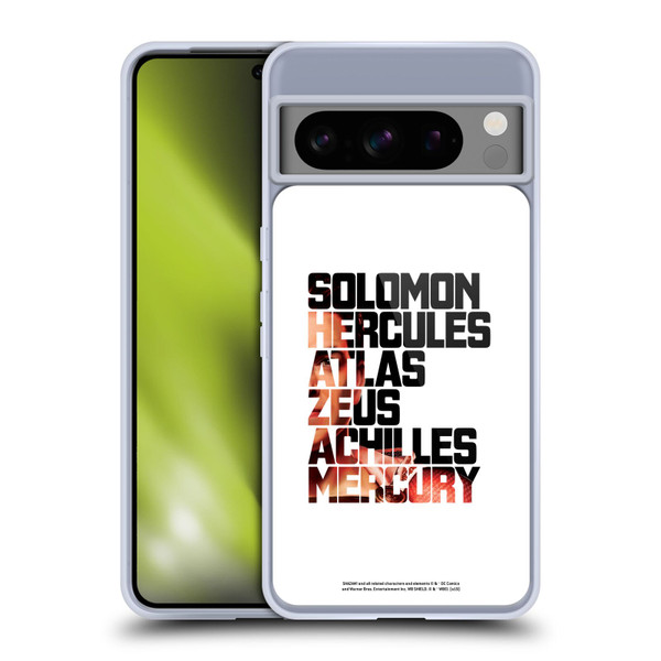 Shazam! 2019 Movie Character Art Typography 2 Soft Gel Case for Google Pixel 8 Pro