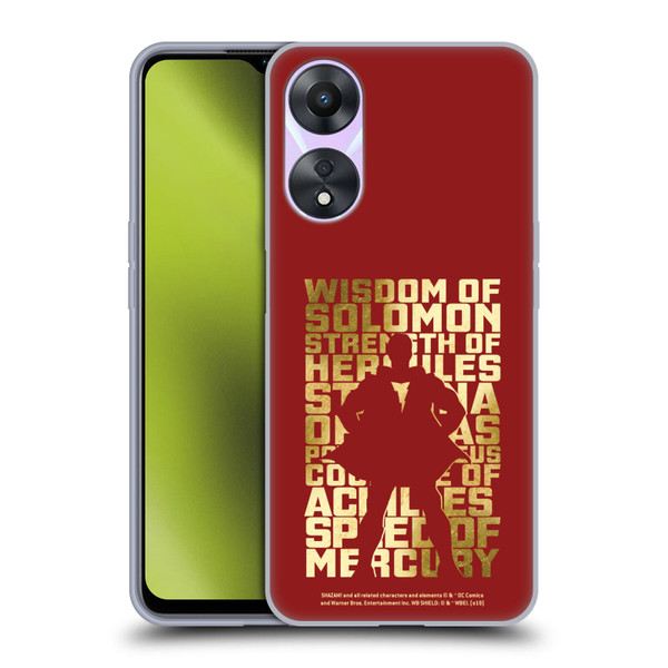 Shazam! 2019 Movie Character Art Typography Soft Gel Case for OPPO A78 4G