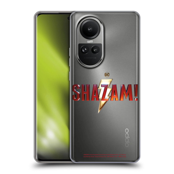 Shazam! 2019 Movie Logos Main Soft Gel Case for OPPO Reno10 5G / Reno10 Pro 5G