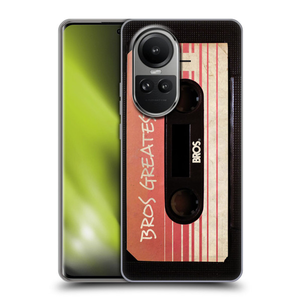 BROS Vintage Cassette Tapes Greatest Hits Soft Gel Case for OPPO Reno10 5G / Reno10 Pro 5G