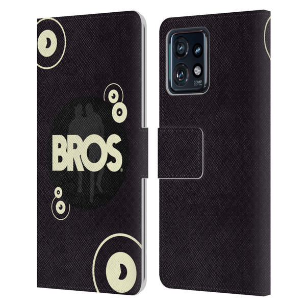 BROS Logo Art Retro Leather Book Wallet Case Cover For Motorola Moto Edge 40 Pro