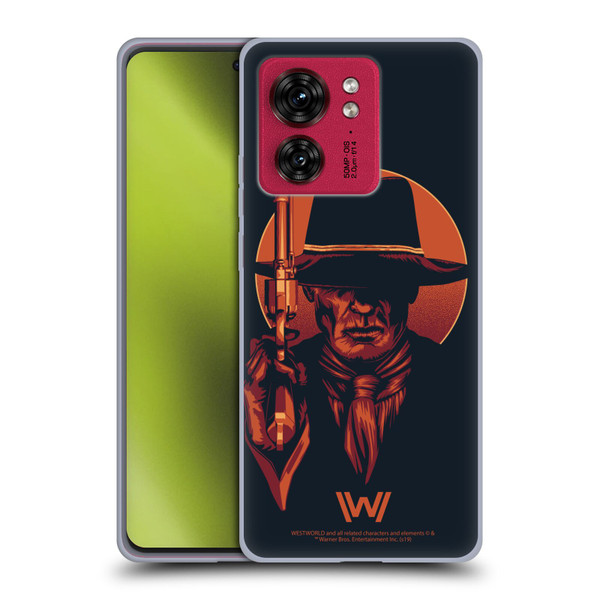 Westworld Graphics Man In Black 2 Soft Gel Case for Motorola Moto Edge 40