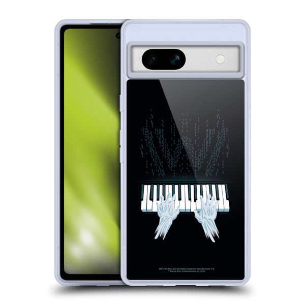 Westworld Graphics Piano Soft Gel Case for Google Pixel 7a