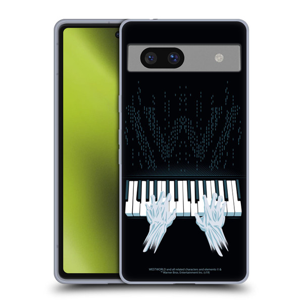 Westworld Graphics Piano Soft Gel Case for Google Pixel 7a