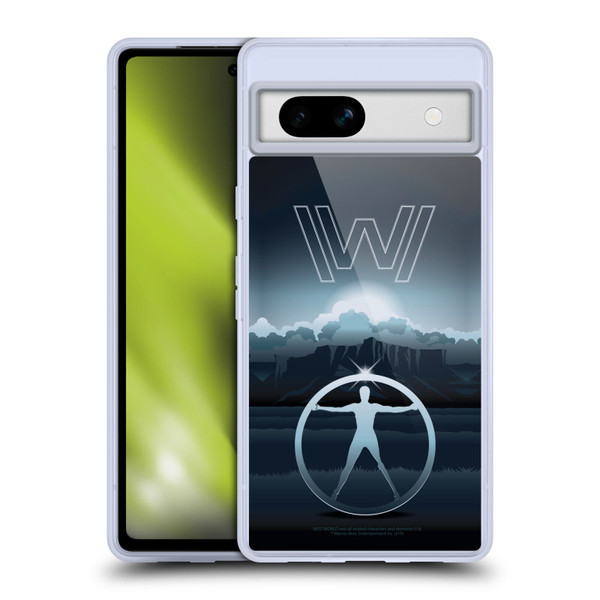 Westworld Graphics The Vitruvian Man Soft Gel Case for Google Pixel 7a