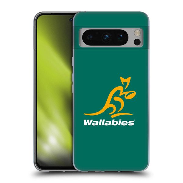 Australia National Rugby Union Team Crest Plain Green Soft Gel Case for Google Pixel 8 Pro
