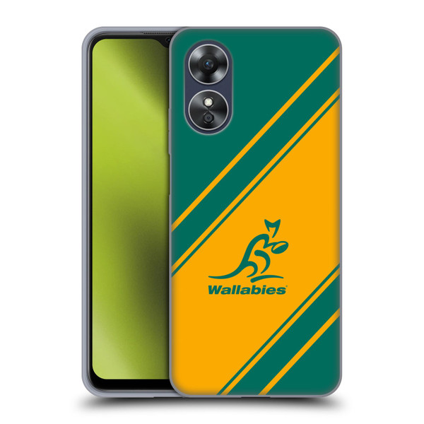 Australia National Rugby Union Team Crest Stripes Soft Gel Case for OPPO A17