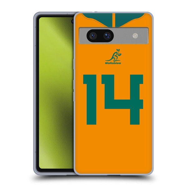 Australia National Rugby Union Team 2021/22 Players Jersey Position 14 Soft Gel Case for Google Pixel 7a