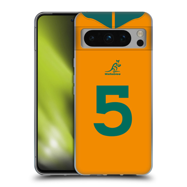 Australia National Rugby Union Team 2021/22 Players Jersey Position 5 Soft Gel Case for Google Pixel 8 Pro