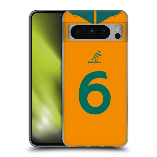 Australia National Rugby Union Team 2021/22 Players Jersey Position 6 Soft Gel Case for Google Pixel 8 Pro