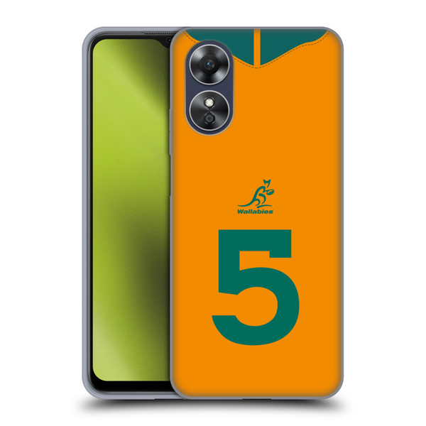 Australia National Rugby Union Team 2021/22 Players Jersey Position 5 Soft Gel Case for OPPO A17