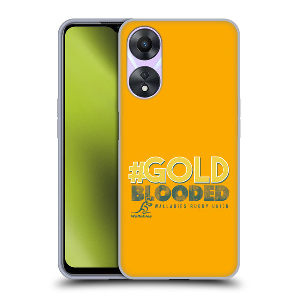 Australia National Rugby Union Team Wallabies Goldblooded Soft Gel Case for OPPO A78 5G