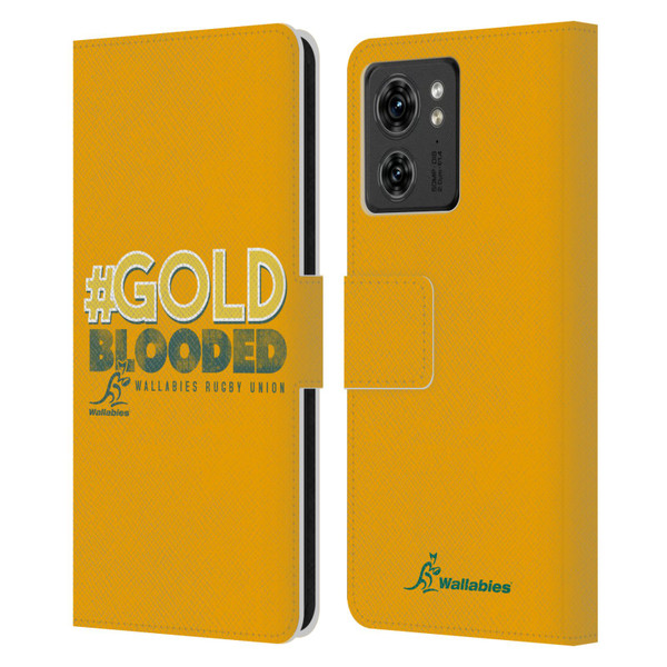 Australia National Rugby Union Team Wallabies Goldblooded Leather Book Wallet Case Cover For Motorola Moto Edge 40